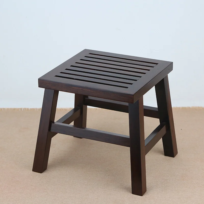 

Redwood small stool, home shoe changing stool, ebony wooden Chinese antique small low stool