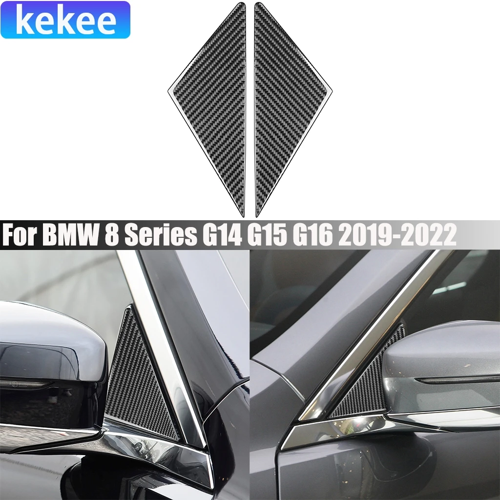 

Carbon Fiber Car Accessories A-pillar Decorative Modified Exterior Trim Cover Sticker For BMW 8 Series G14 G15 G16 2019-2024