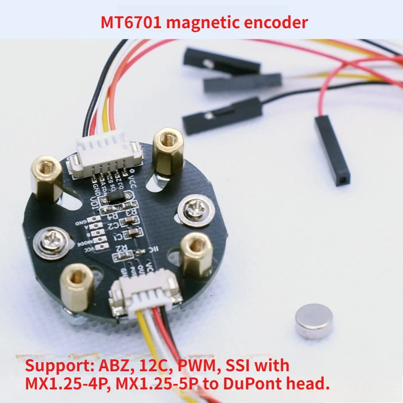 MT6701 Magnetic Encoder Module 14-bit High-precision ABZ Angular Velocity FOC Belt Line and Magnet Porous Device