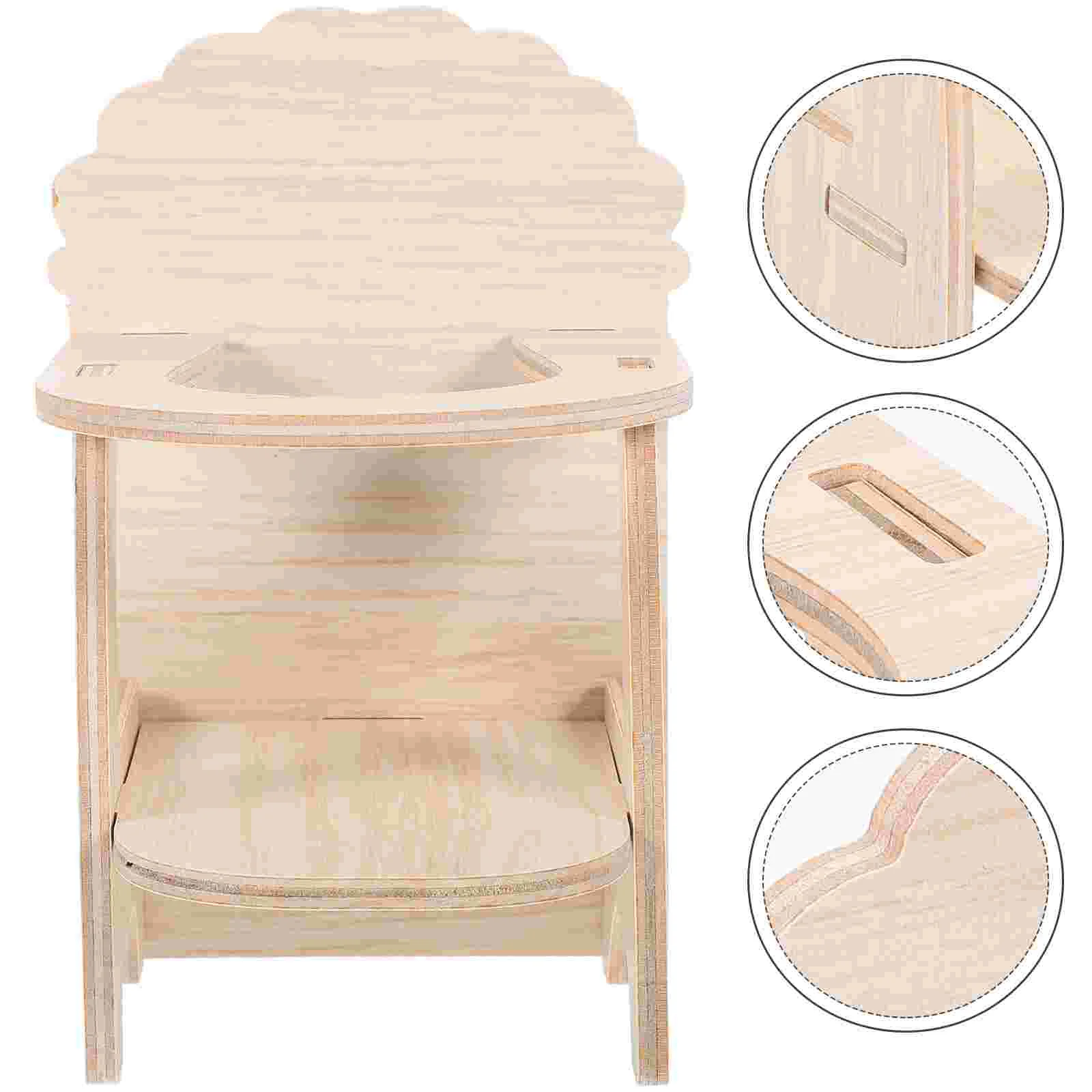 

Guinea Pig Accessories Hamster Chair Cage Chinchilla Toy Compact Miniature Small Animal Furniture Solid Wood Feeding Pet Chairs