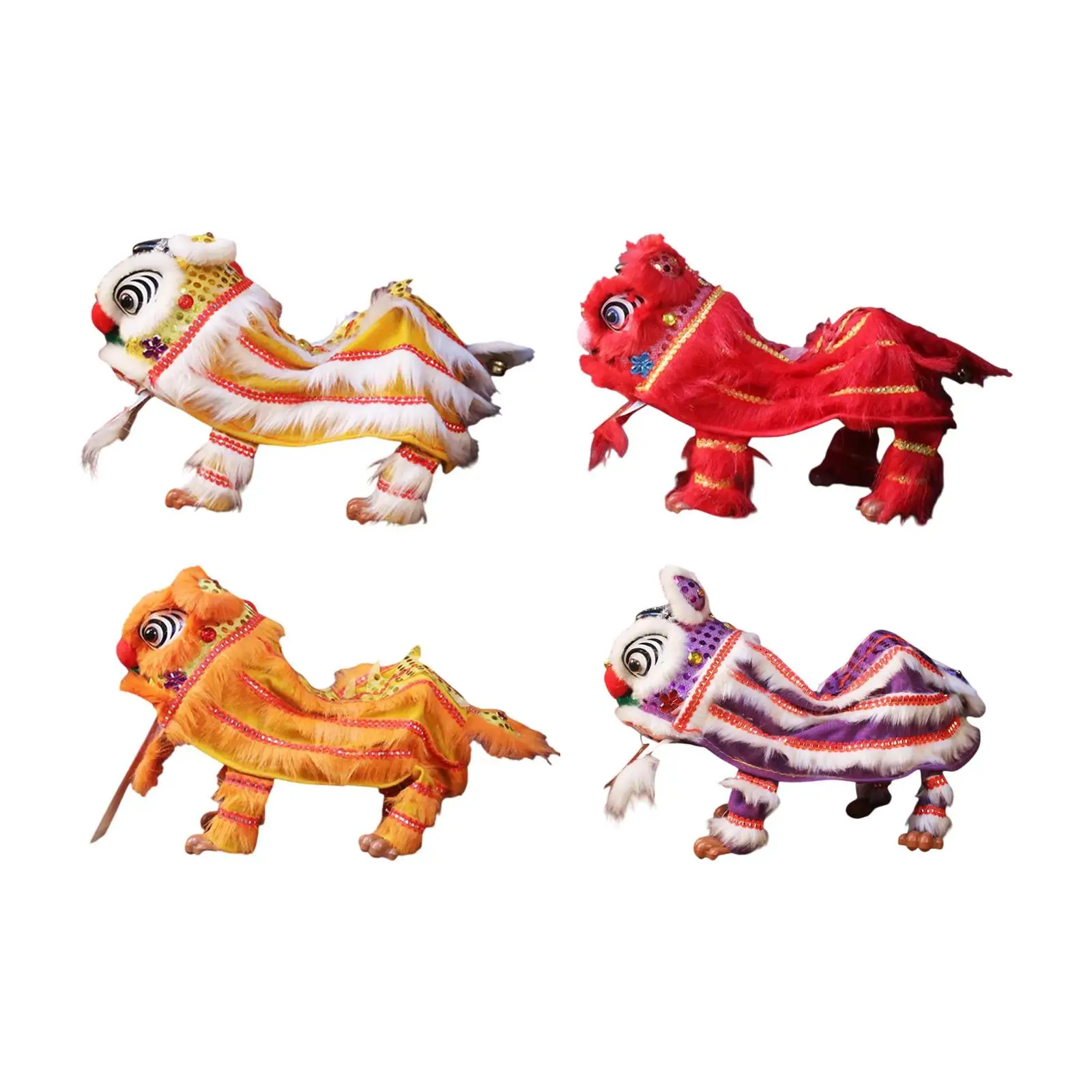 중국어 인형극 사자 장난감 휴대용 창조적 튼튼한 공예 봄 축제