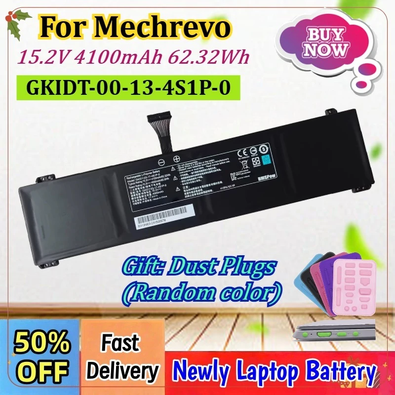 15.2V 4100mAh GKIDY-00-13-4S1P-0 Laptop Battery for MACHCREATOR UMI Pro3 Pro2 GM5-03-17, Terrans Force QC7, GLIDK-00-13-4S1P-0
