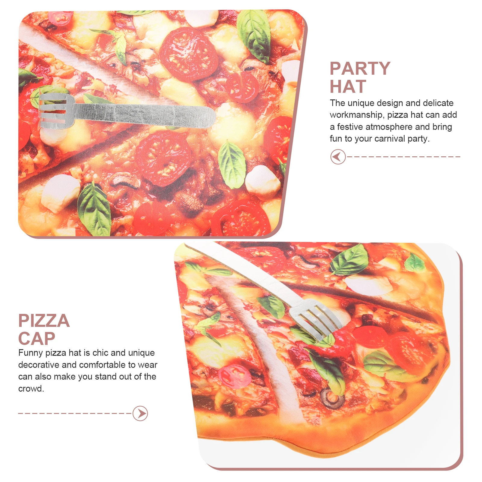 

Funny Pizza Hat for Halloween Carnival Party Cosplay Food Hat Decorations Novelty Fabric Costume Accessory Gift Pizza Party