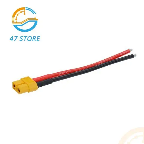 XT60 Female  / Male Plug Battery Connector To XT60 Male Plug Adapter Connector With 14AWG Silicone  Flexible Wire Connector