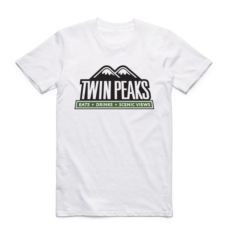 Twin Peaks T Shirt Men Women Eats Drinks Scenic Views Graphic Tee Vintage TV Show Casual Short Sleeve Unisex Cotton T-Shirt Top