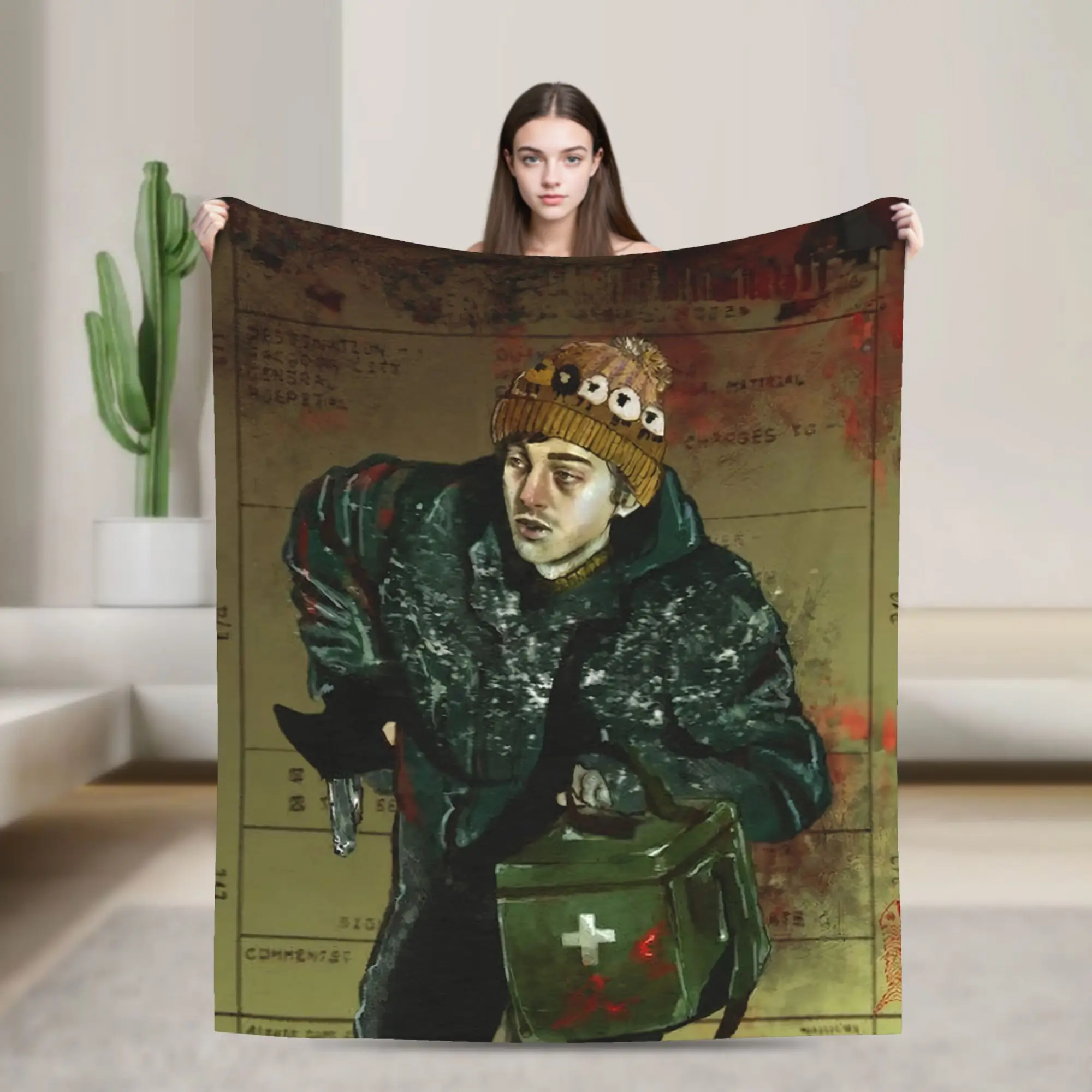 Bryan Austin Abrams Blankets R-Residents Night Undead Evil Flannel Awesome Warm Throw Blankets for Home Restaurant Spring/Autumn