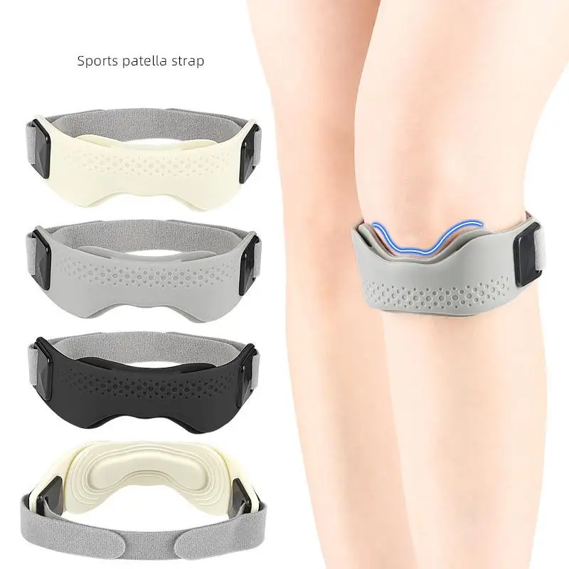 1Pcs Silicone Patellar Tendon Support Strap Adjustable Knee Support Pads For Men Women Sports, Running, Tennis, Jumpers Knee