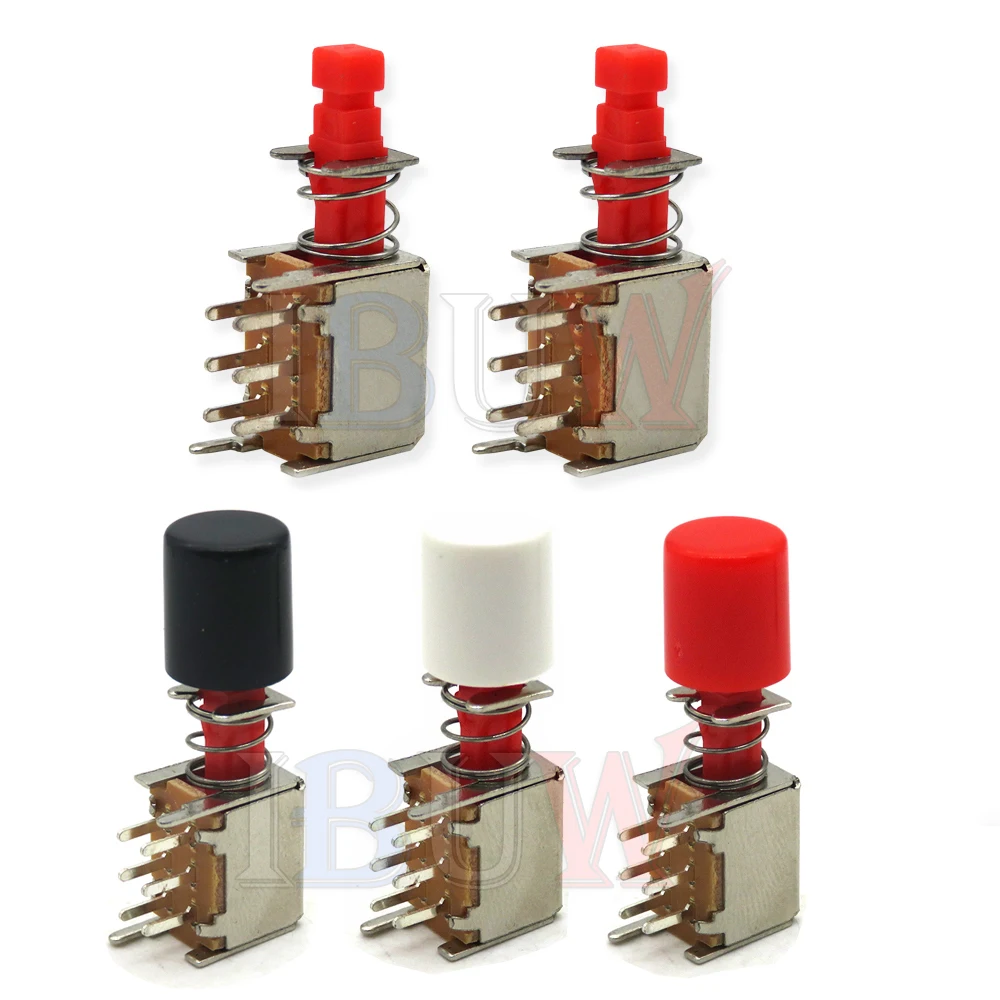 5 pièces directement interrupteur à clé A03 PS-22F03 6P autobloquant débloqué avec capuchon rouge noir blanc 6PIN commutateurs