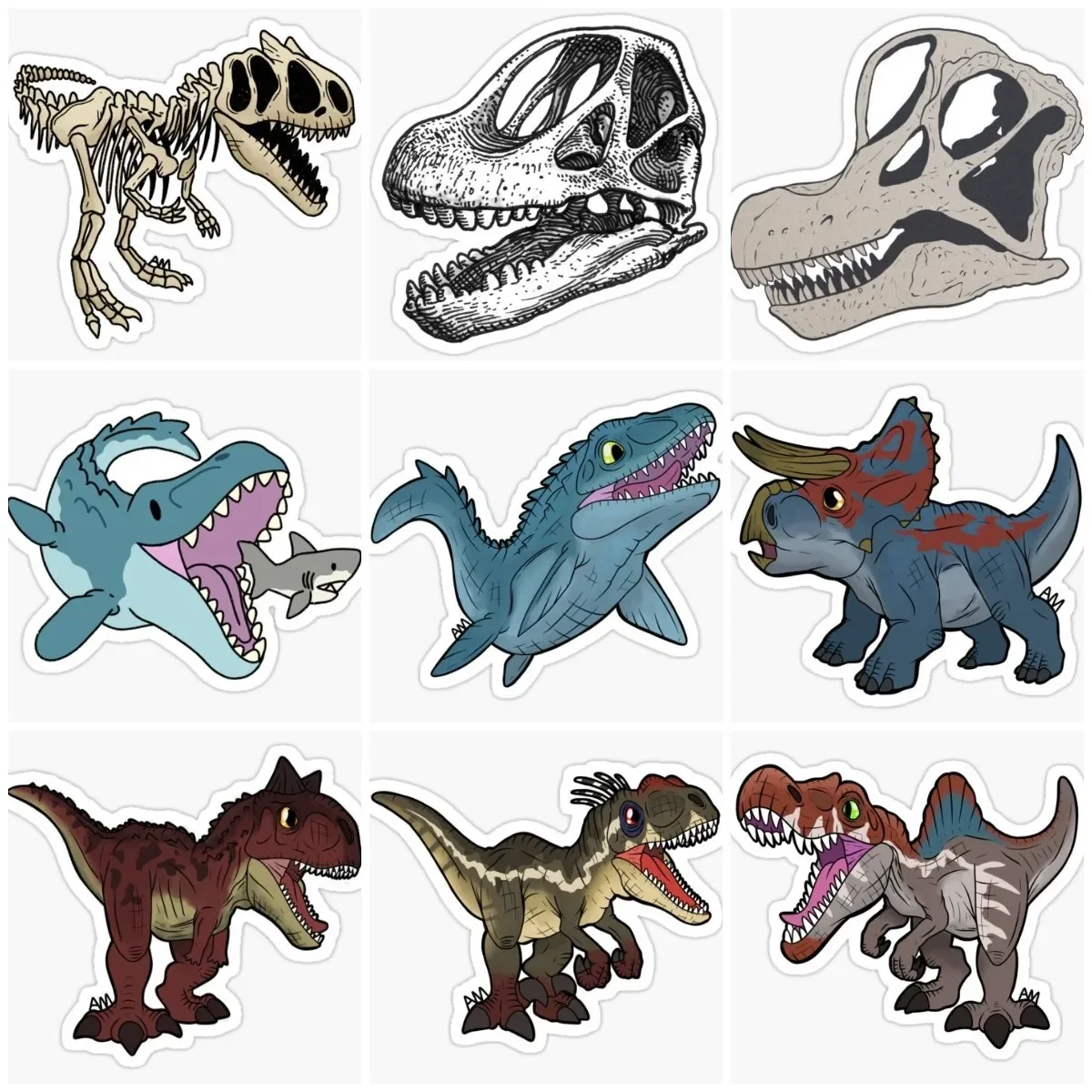

Jurassic Park Fossil Dinosaur Creative Sticker Laptop Camper Accessories Truck Motorcycle Car Bicycle Van Wall Room Door Helmet