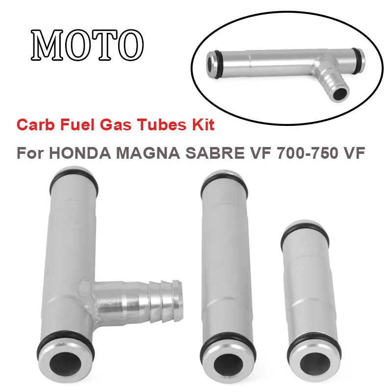 Aluminum Alloy 6061-T6 Carb Fuel Gas Tubes Kit For HONDA MAGNA SABRE VF 700-750 VF 1100 1983-1986 CNC Carb Fuel Gas Pipe