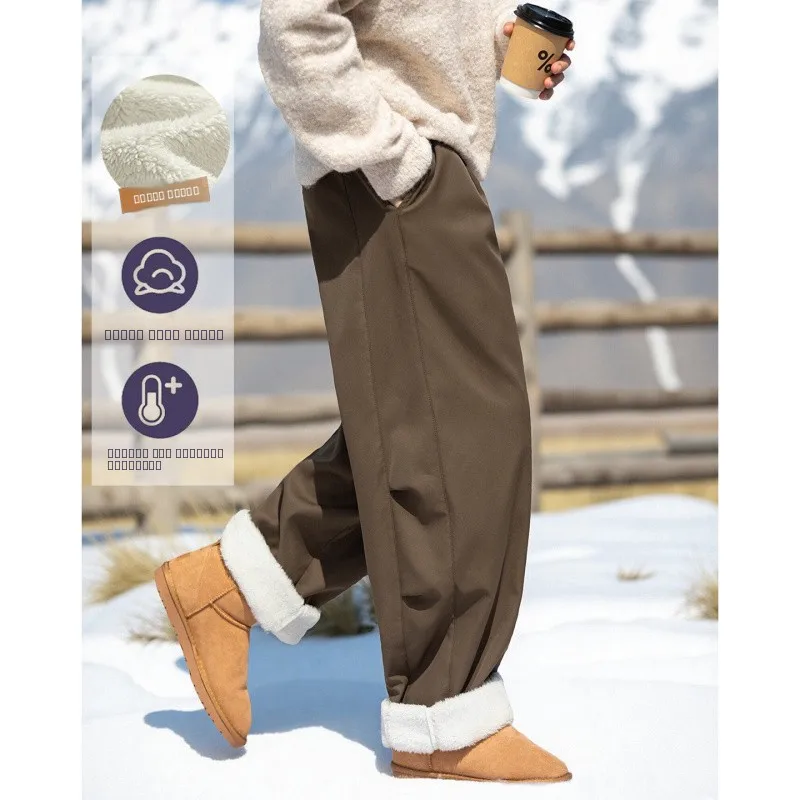 

Мужские повседневные хлопковые брюки на осень-зиму, модные, брендовые, теплые, на флисовой подкладке, свободного кроя, спортивные, в стиле «нордик», с карманами.