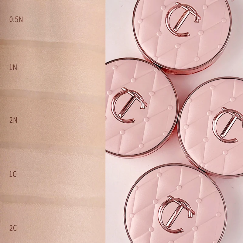 CT Water-Resistant Foundation Base Makeup Evens Brightens Skin Tone Conceals Blemishes Pink Diamond Lipstick Heart‑shaped blush