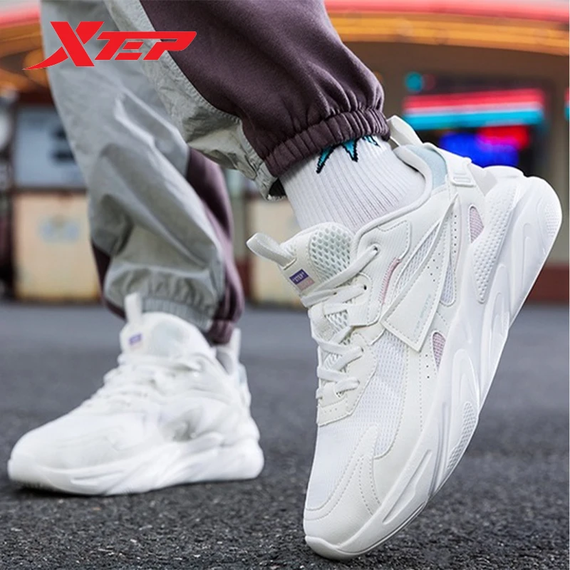 Xtep Old Daddy Chunky Sneakers Women Retro Thick Sole Casual Shoes Comfortable Wear-Resistant Outdoor Shoes 878118320026