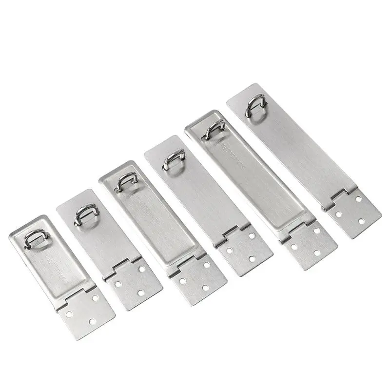 

2 PCS Heavy Duty Fixed Anti-Theft 304 stainless steel thickened lock hasps machine equipment for Cabinet Door Drawer Hardware