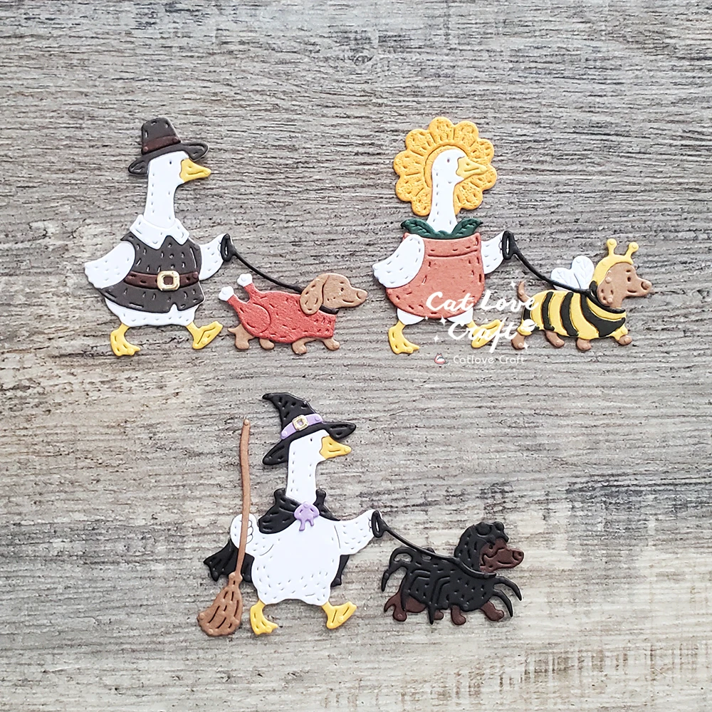 Halloween Thanksgiving Gans Wurst Hund Metall-Stanzformen Scrapbooking Schablone Stanzformen Kartenherstellung Basteln Prägung Neue Stanzformen – Detail 2