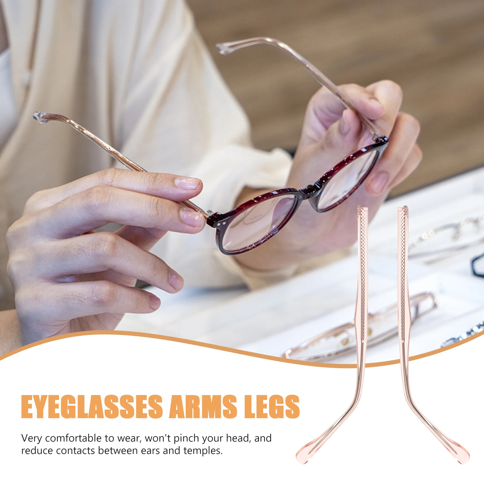 

1 Pair Universal Glasses Parts Replacement Sturdy Plastic Metal Eyeglasses Arms Legs Repair Kit For Sunglasses Myopia Reading