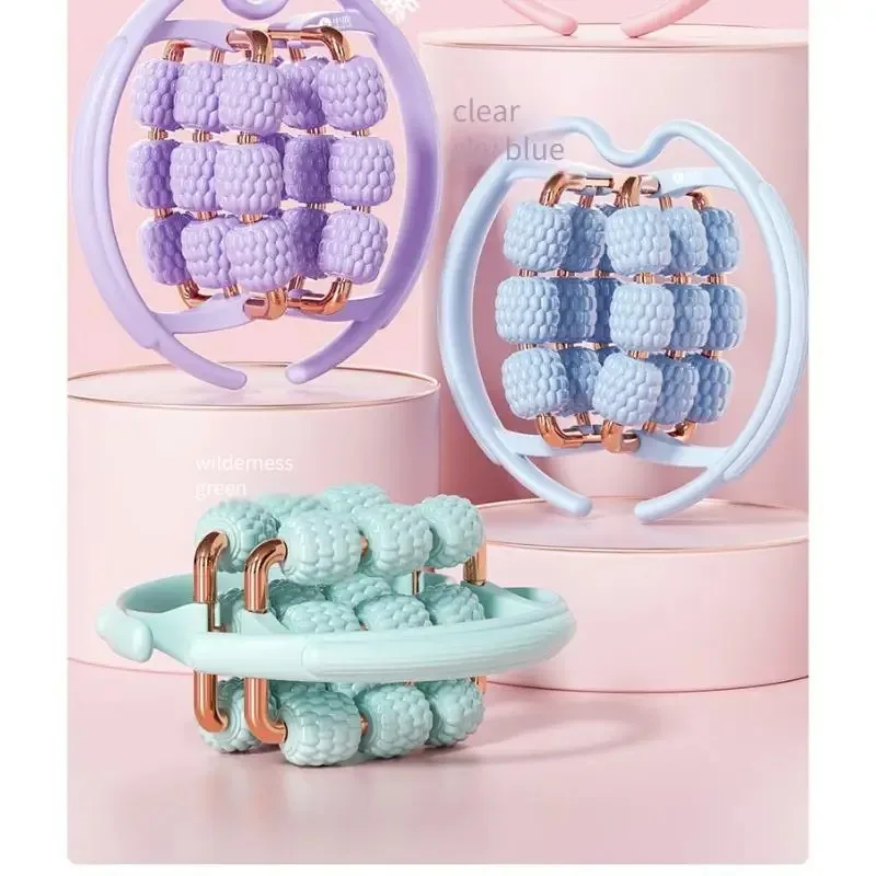 

Leg Massager Roller Clamp Muscle Relaxation Foam Roller with Three Rows Ring Clamp Leg Roller for Fitness Recovery Tool