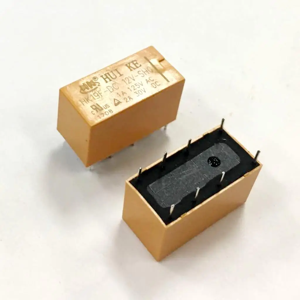 HK19F-DC12V-SHG Mini Power Relay PCB DPDT 8 Pin DC12V Coil for Circuit Voltage Protection