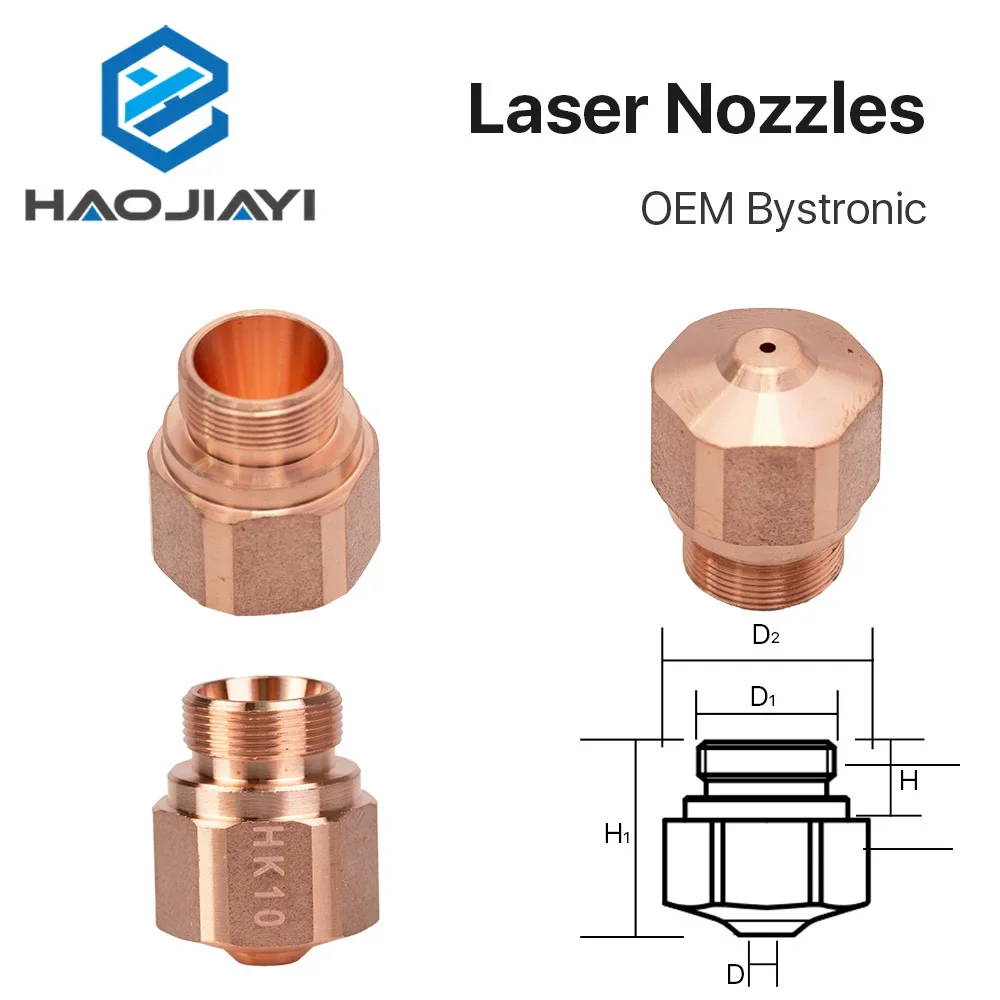 

Laser Nozzles Layer Dia.28mm Caliber 1.0 - 3.0 for OEM FIBER Laser Cutting Head 10pcs/lot