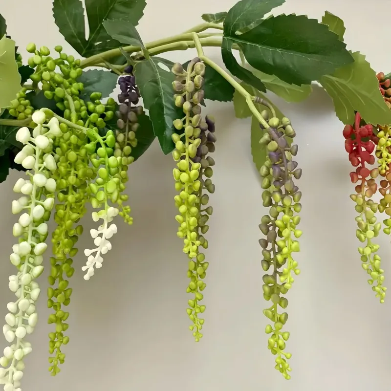 Künstlicher hängender Amaranthus, 30 cm, Kunststoffgrün für DIY-Dekoration, vielseitige Kunstpflanze für die Hochzeitsdekoration im Heimbüro – Detail 2