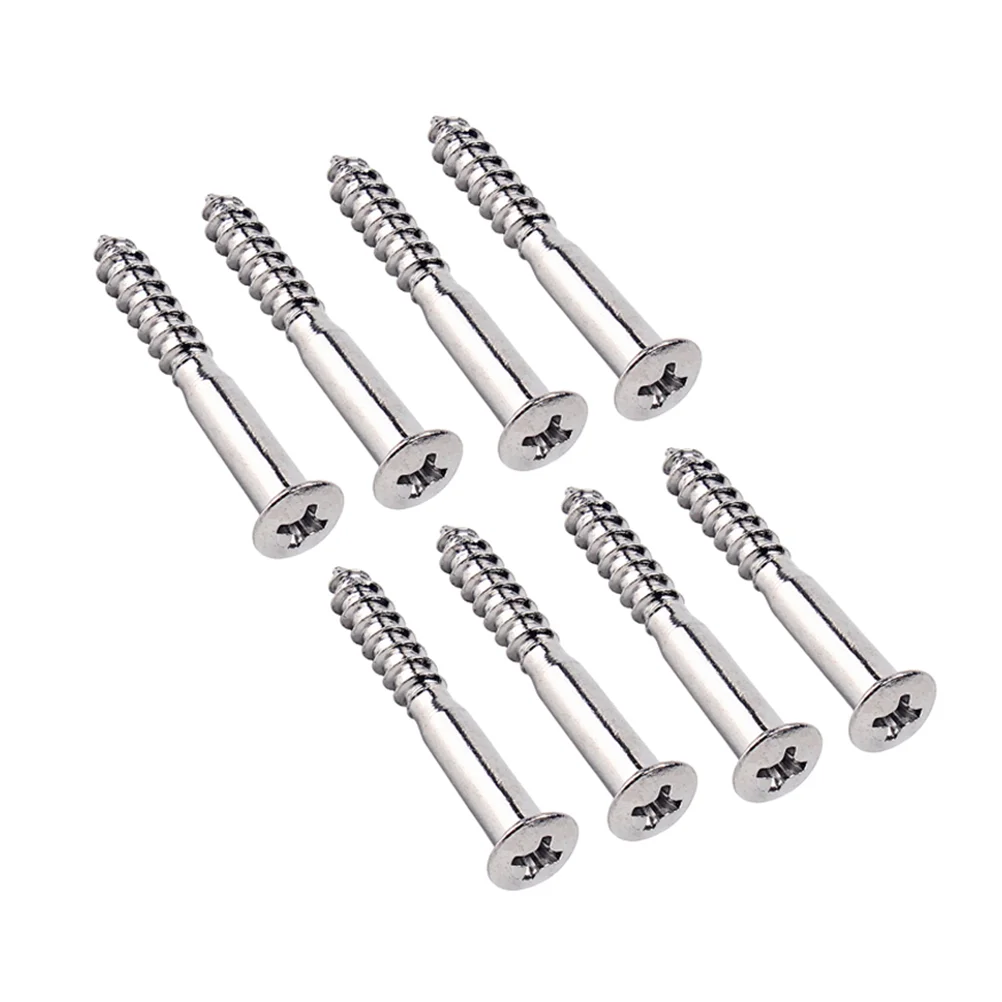 

16 Pcs Neck Mounting Screws Instruments Guitar Reinforcement Board Plate Silver