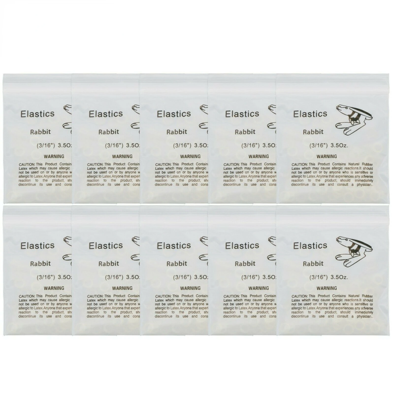 Bandas de goma para ortodoncia Dental, cintas elásticas de látex, 3/16, 3,5, 5,0, 6,5 OZ