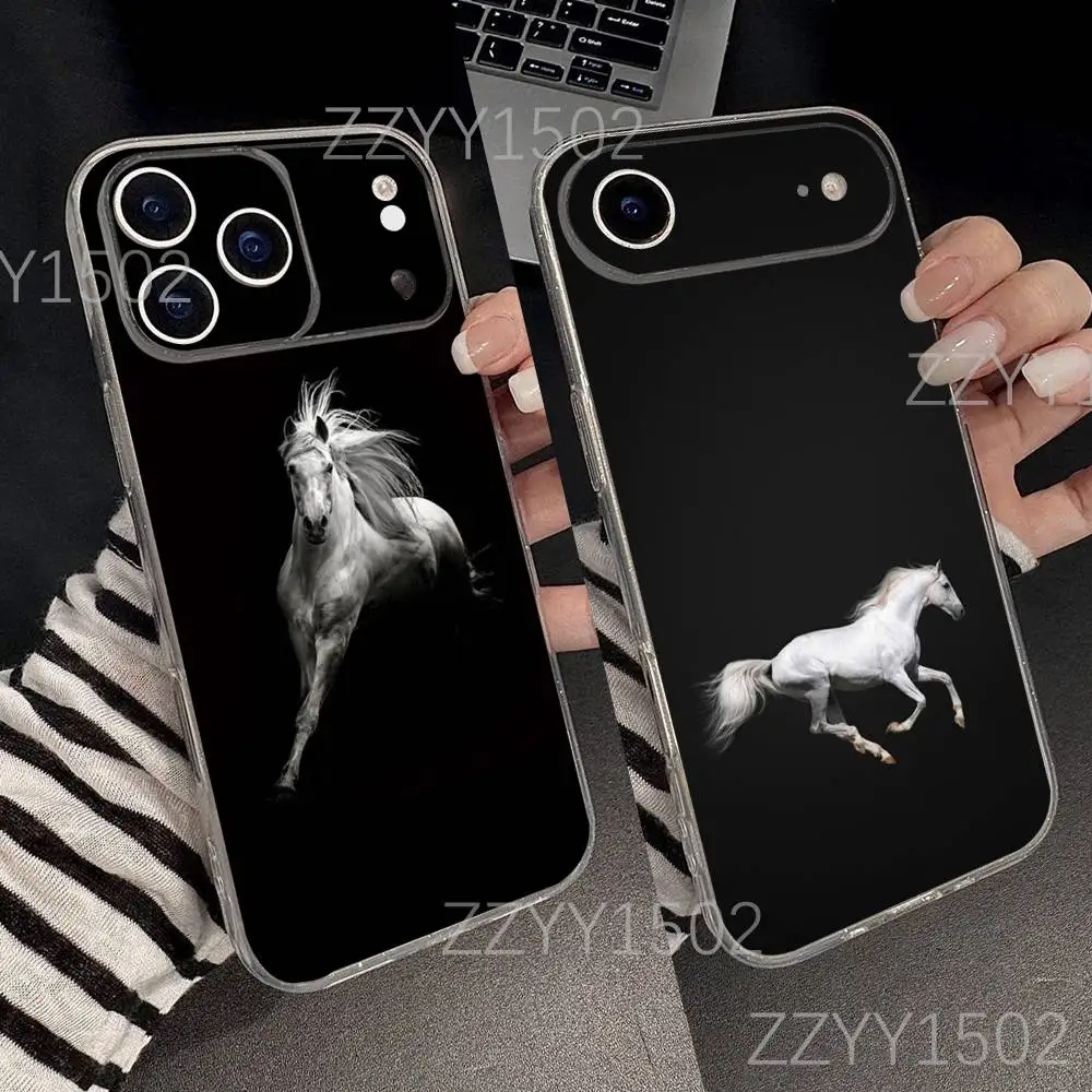 

Domineering Cool Horse Phone Case For iPhone 17,16,15,14,13,12,11 Pro,Max,Plus,X,XS,XR,SE4,E Mini Transparent Soft