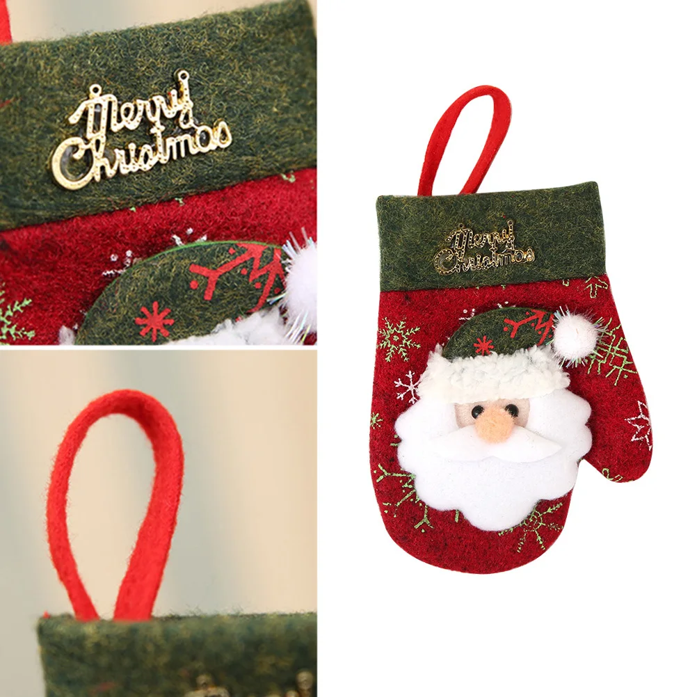 

3Pcs Retro Glove Cutlery Bags Premium Tableware Holder for Christmas Party Decor Silverware Storage Pockets Candy Gift Bag