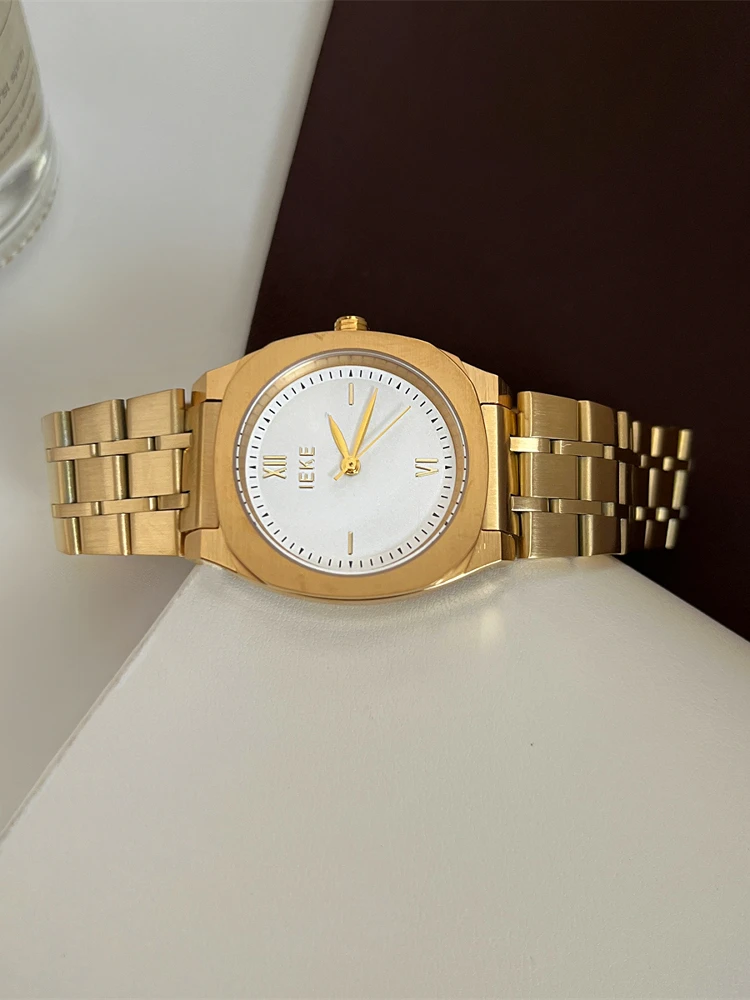 Nieuwe stalen band, prachtig, stijlvol, veelzijdig, hoogwaardig, verfijnd, minimalistisch dameshorloge, een perfect cadeau voor dames.