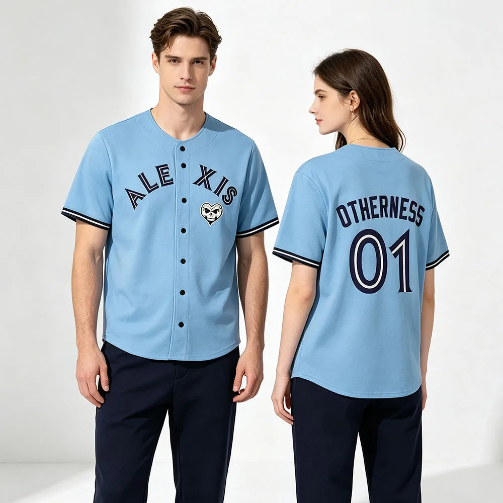 Alexisonfire Otherness Baseball Jersey Unisex Streetwear Short Sleeve Button Down Shirt Uniform Sports T-shirt Full Print Tshirt