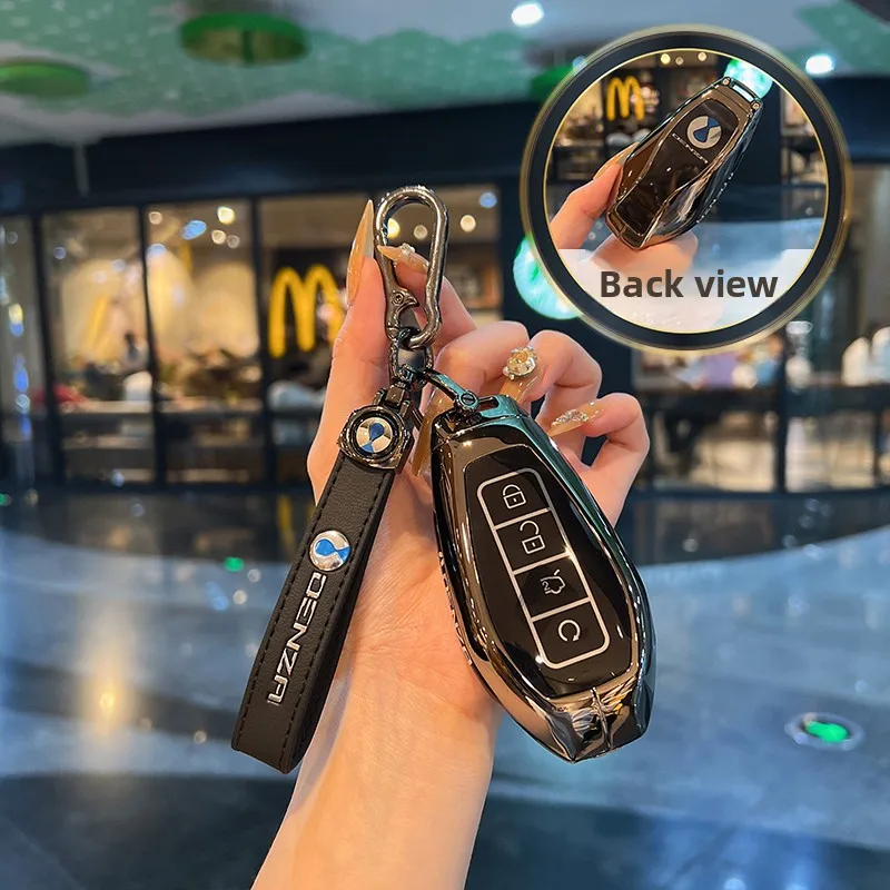 

Чехол для автомобильного ключа для Denza D9 Z9 GT N7 N8, декоративная крышка с дистанционным управлением, брелок для ключей, держатель, брелок, аксессуары для интерьера