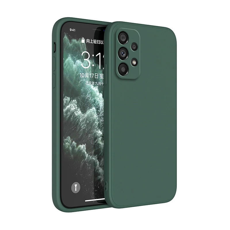 Quadratische Flüssigsilikonhülle für Samsung Galaxy A52 A52s A12 A22 A32 A42 A72 A13 A23 A33 A53 A73 4G 5G Handyhülle Coque Fundas