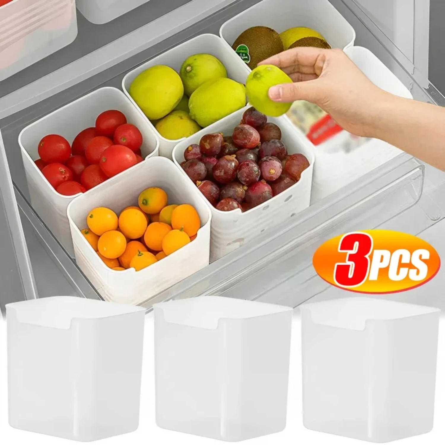 

Refrigerator Food Fresh Box Fridge Side Door Fruit Vegetable Spice Food Case Container Organizer Boxs