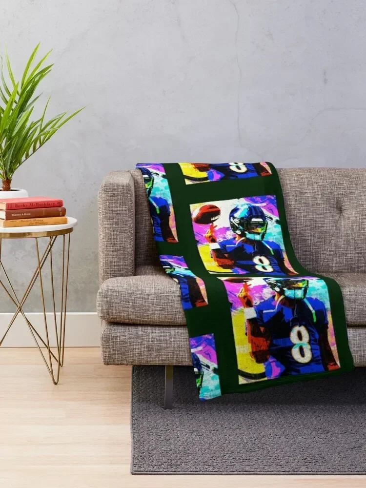 handdrawn Lamar Throw Blanket Fuzzy Plush Throw Blanket for Sofa Chair