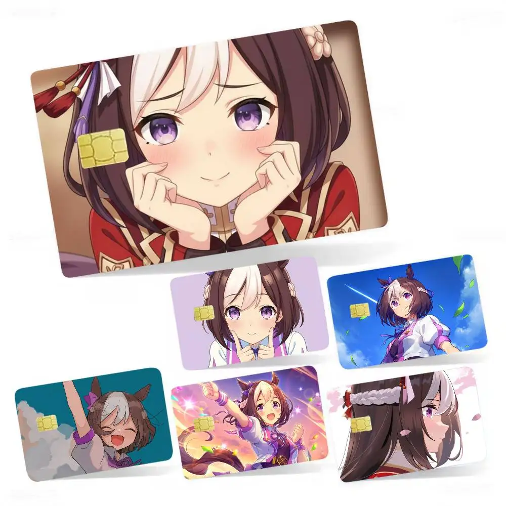 

S-Special Week P-Pretty Derby 4pcs 1Set Card Stickers Small Waterproof Chip 4PCS Card Sticker Anti-Scratch