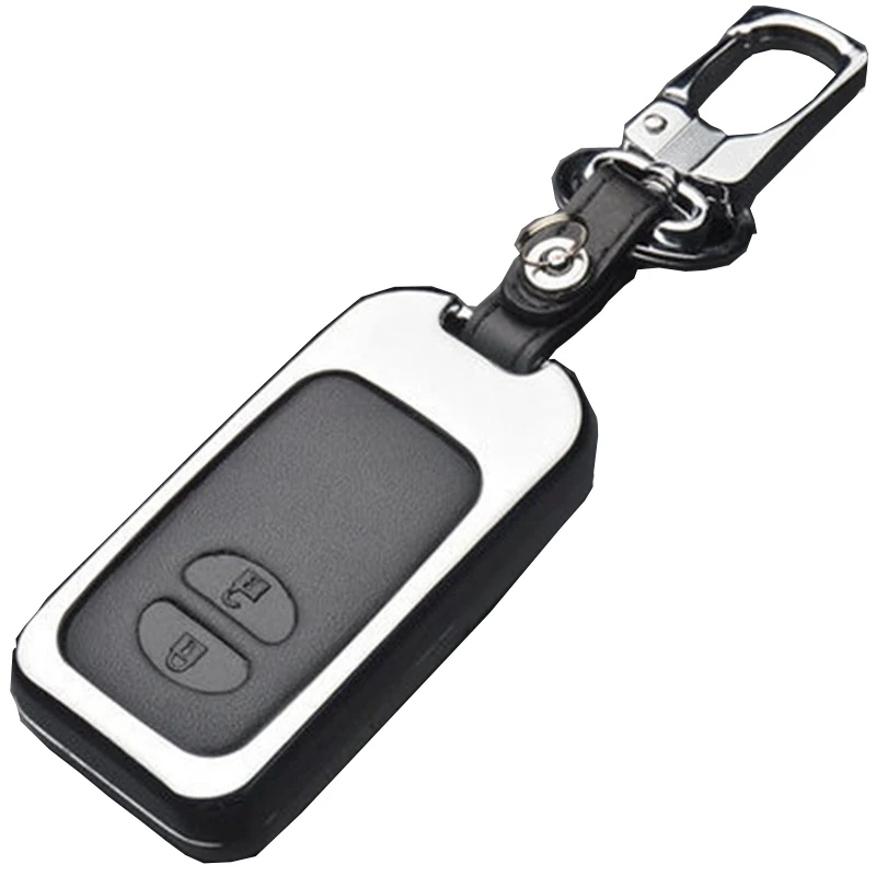 

Leather Car Key Case Cover For Toyota Land Cruiser Prado 150 Camry Prius Crown For Subaru 2013 2014 Foreste Outback XV legacy