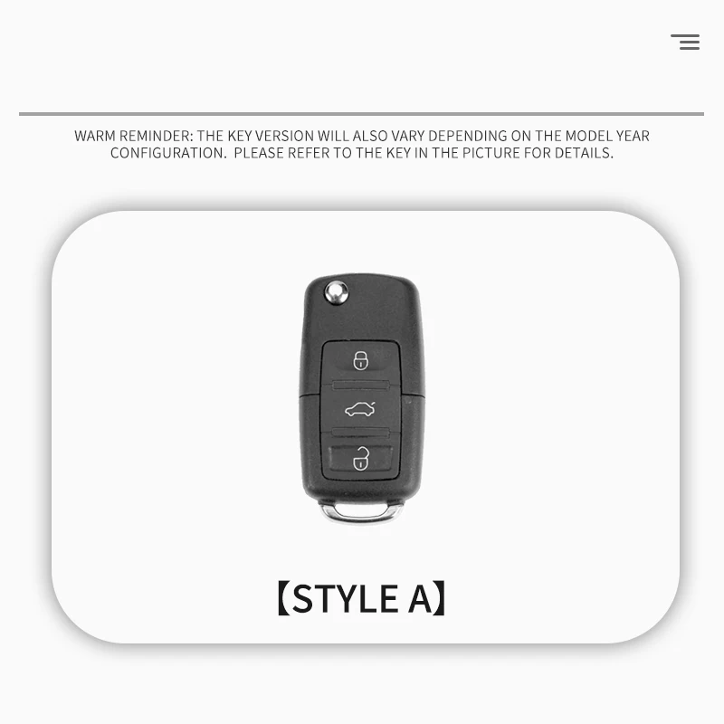 Autoschlüsseletui aus Zinklegierungsleder für VW Volkswagen Polo Golf Passat Tiguan Beetle Caddy T5 Up Eos Skoda Octavia Seat Leon Altea – Detail 1