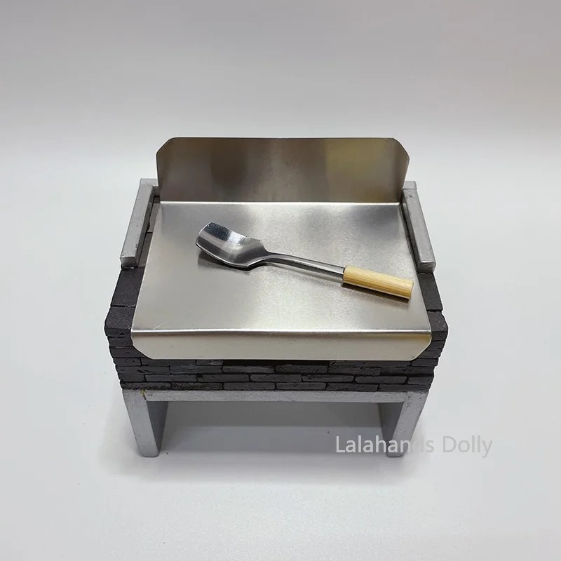 Casa de boneca em miniatura itens de cozinha mini multiuso conjunto de grelha a carvão cozinha comida jogar casa brinquedo acessórios de cozinha