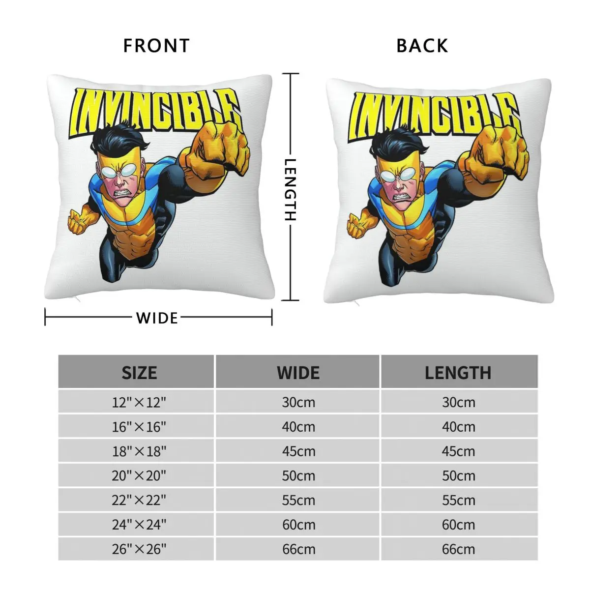 Invincible Omni-Man Anime Square Pillowcase Polyester Linen Velvet Creative Zip Decor Throw Pillow Case Home Cushion Cover