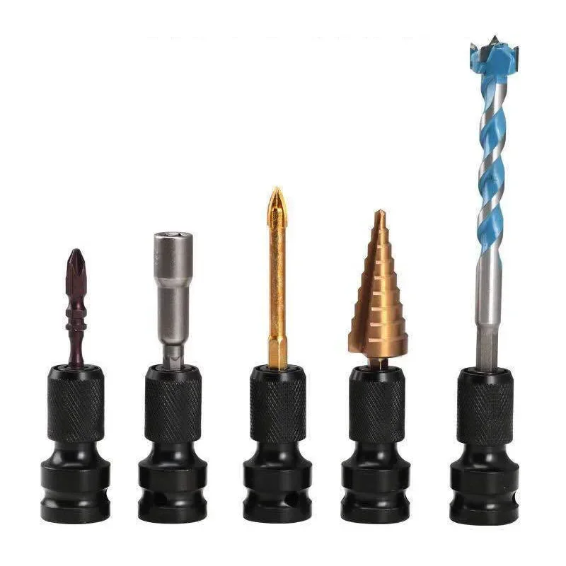 2set Socket Set Universal Adaptive Wrench Adapter Socket 1/2 Inch Square to 1/4 Inch Hex Ratchet Socket Converter Hand Tools