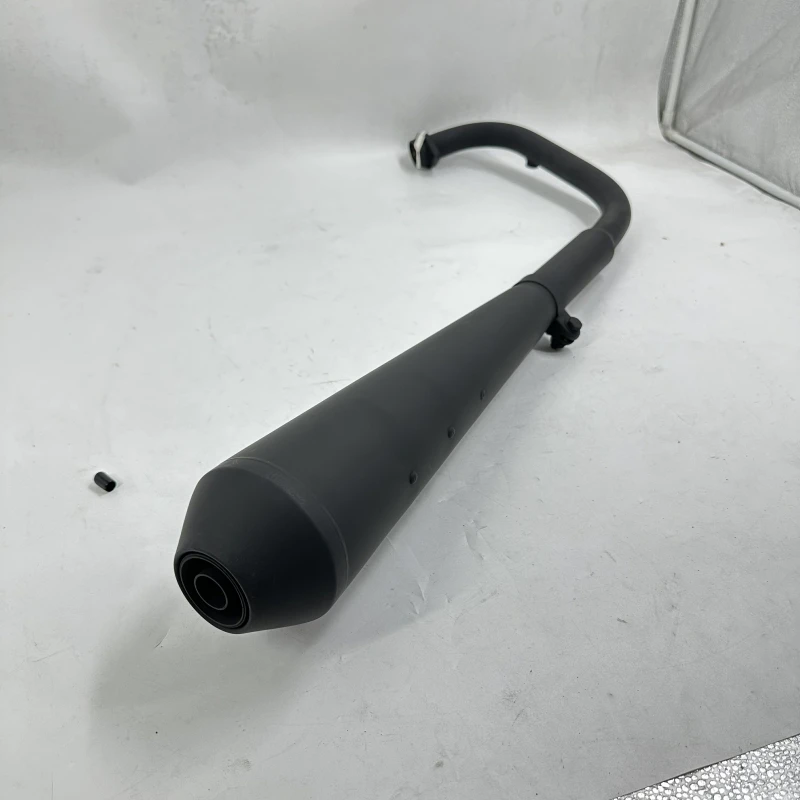 نظام عادم الدراجة النارية - كامل - هادئ - أسود لقطع غيار الدراجات النارية MUTT الأصلية MPT-1391