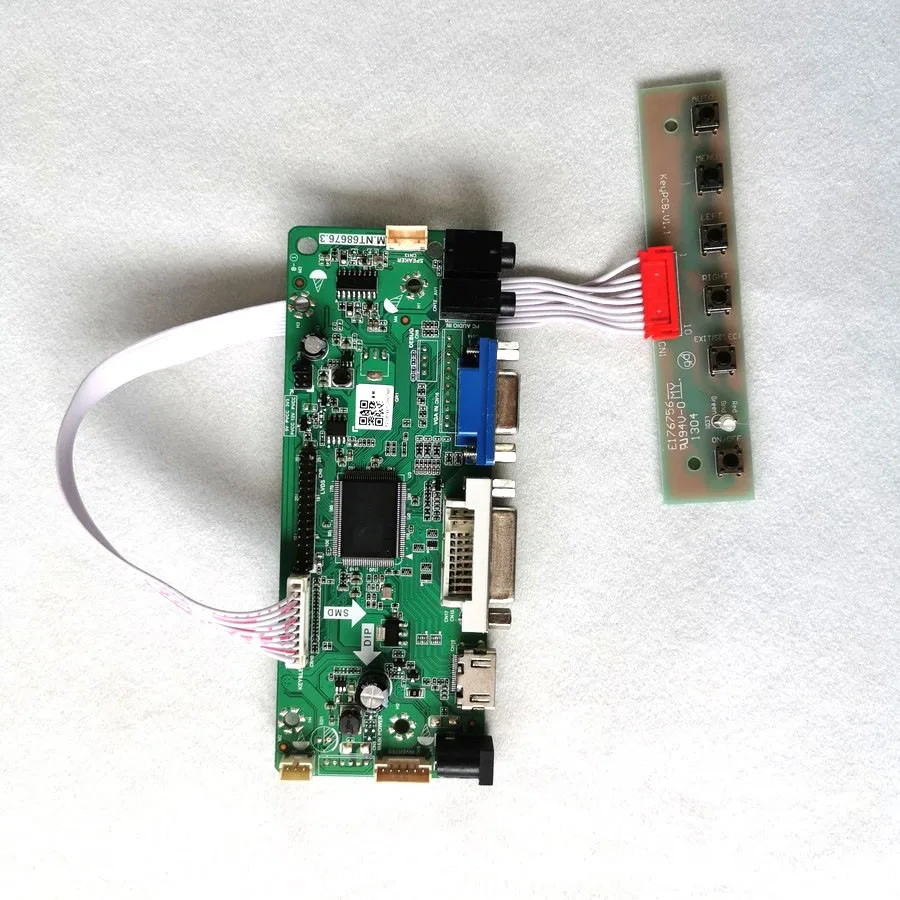 

Screen Controller Driver Board Fit CLAA102NA0ACW CLAA102NA2CCN HDMI-Compatible DVI VGA LCD Matrix 1024*600 Kit 10.2" LVDS 30-Pin