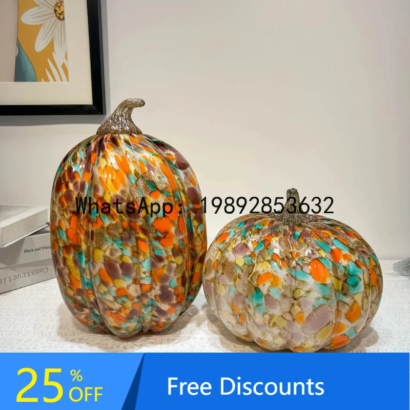 

BF Handmade Glazed Pumpkin Art Ornament High-end Exquisite Desktop Entryway Cabinet Decorative Ornament