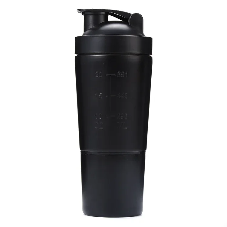 500ml Bottle Protein Shaker Gym Water Tumbler Portable Drinks Bodybuilding Shake Tumbler Container Mixer Blender Stainless Steel