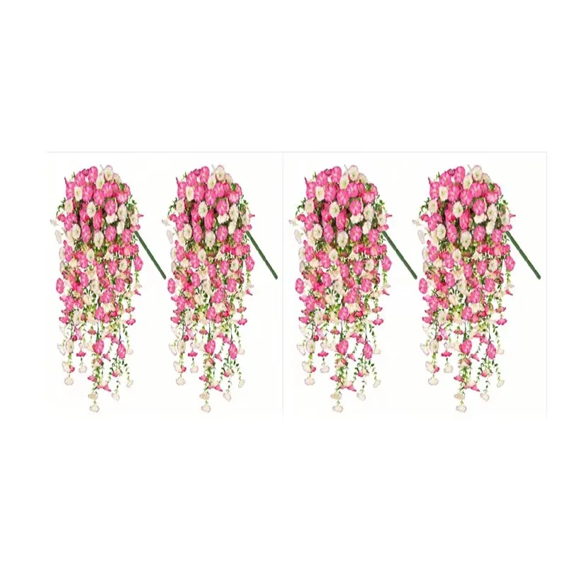 1/10PCS Kunstmatige Morning Glory Hangende Bloemen Nep Bloem Outdoor Huis Tuin Muur Opknoping Petunia Planten Bruiloft Decoratie