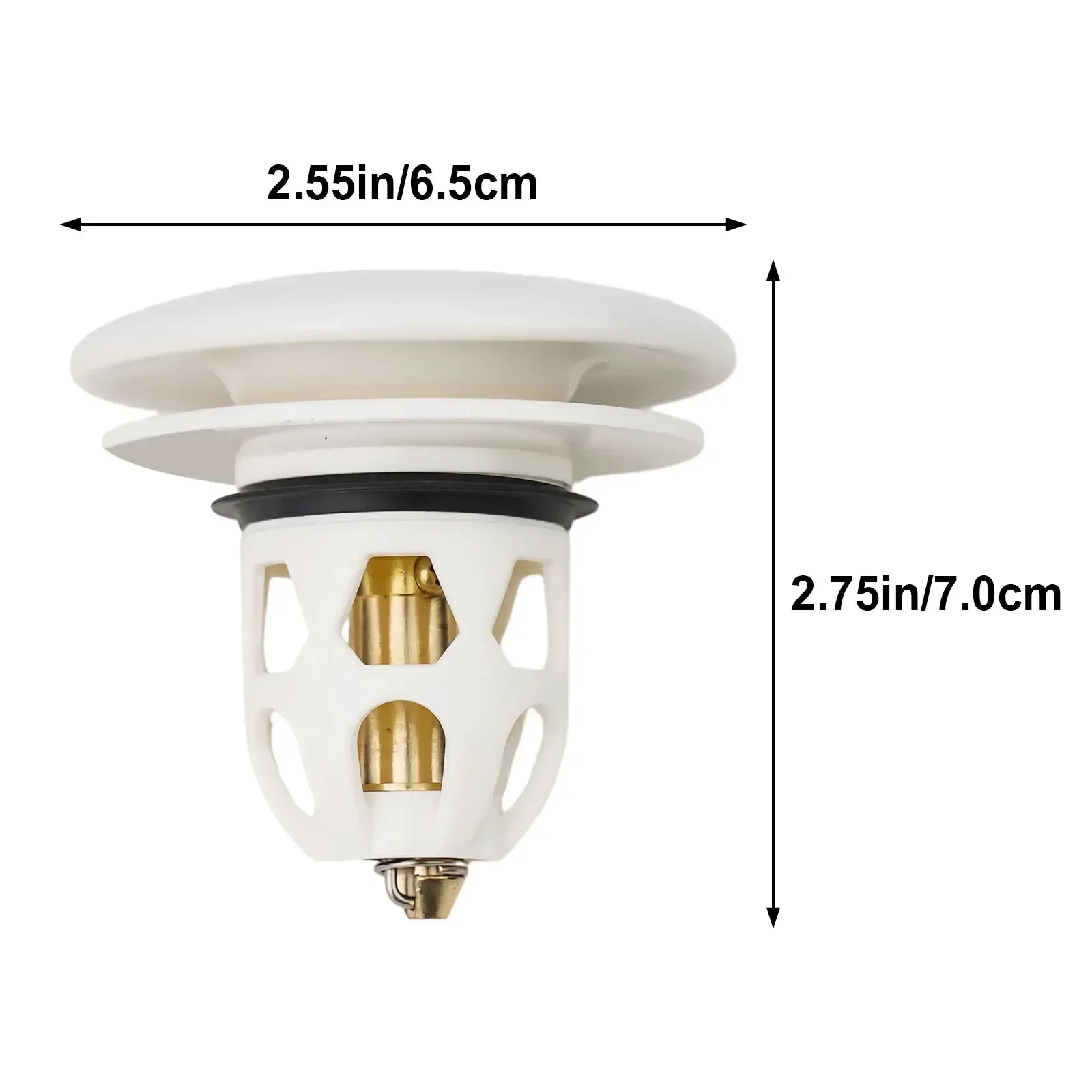 Drain Plug Bathroom Sink ABS Anti-Clogging Bathroom Sink Drain Plug Copper Modern Shape Sink Drain Stopper Washbasin Draining