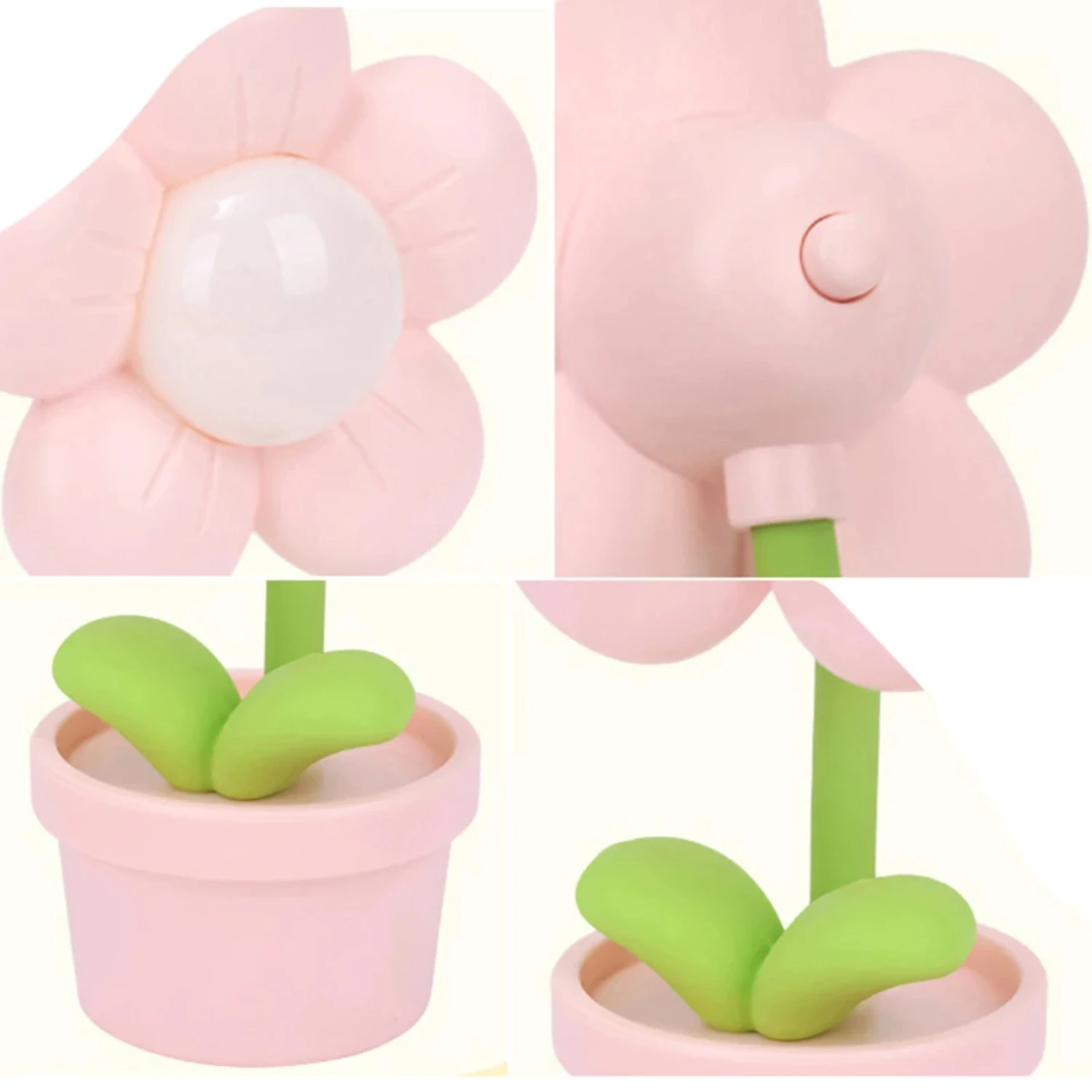 New Mini LED Flower Night Light Cute Small Table Lamp Desktop Ornament Bedside Bedroom Ambient Lights Children Toy Kids Holiday