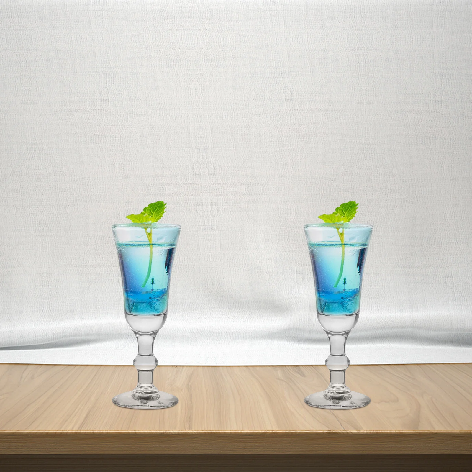 

6Pcs Clear Cocktail Goblets Small Glasses Stemmed Liquor Drinking Cups for Home Bar Wine Glasses