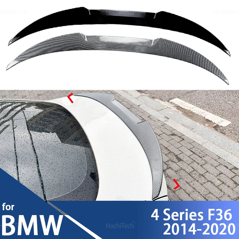 

Для BMW F36 GRAND COUPE 420i 425i 428i 2014-2020 задняя крышка багажника, верхний спойлер, крыло, хвостовой сплиттер, спойлеры, глянцевые