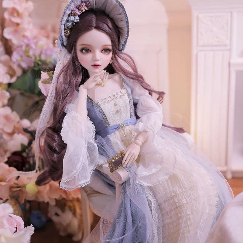 1/3 60cm Bjd Doll Gifts for Girl Full Set with Clothes Change Eyes DIY Handmade Designer makeup Face SD A classy doll